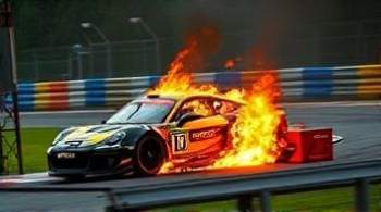 В Польше гонщик погиб после аварии на трассе, в результате которой он сгорел заживо.